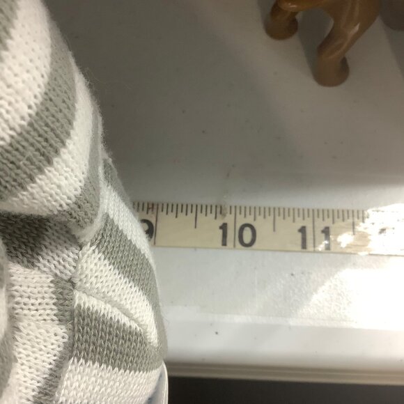 Bon Bébé Elephant Striped Stuffed Animal Toy Gray & White Polyester 9” Sit - Picture 6 of 6